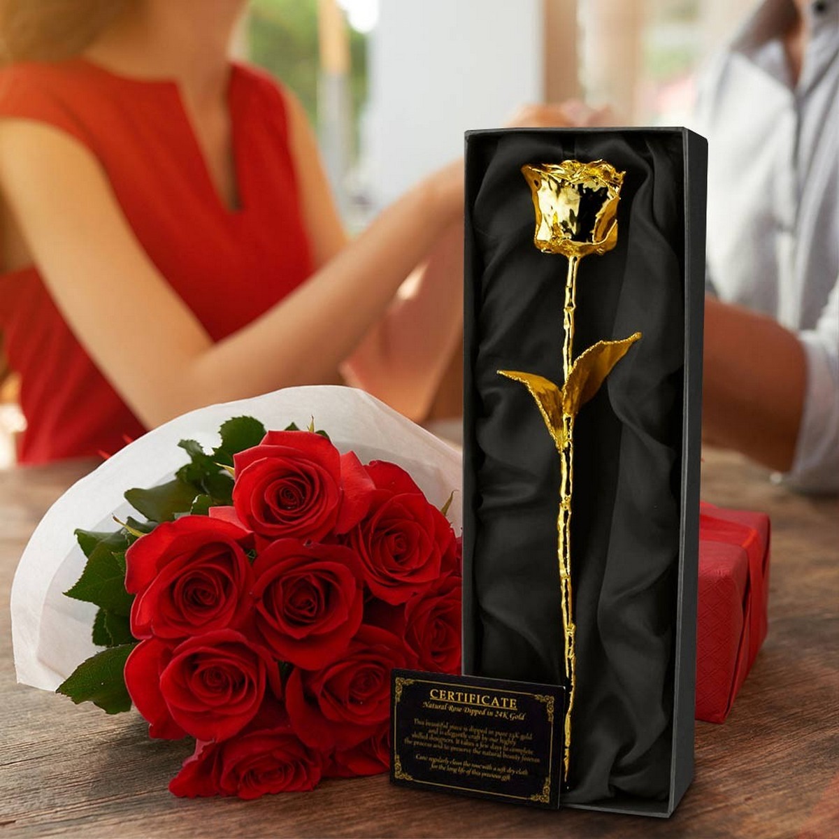 dárek na valentýna růže pro ženu