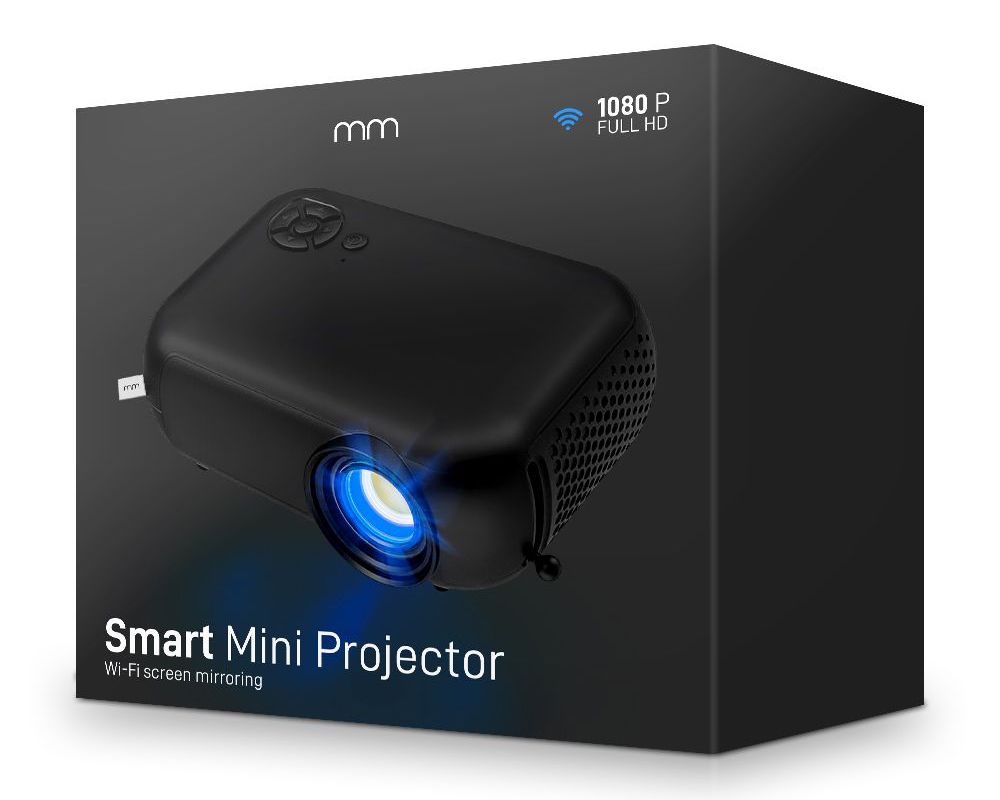 mini malý projektor k mobilu na zeď wifi hd led usb přenosný