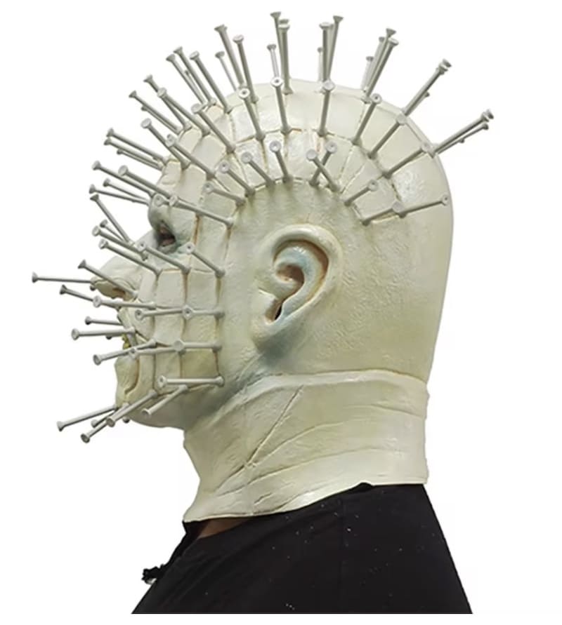 Pinhead maska ​​hellraiser s hřebíky hlava na tvar