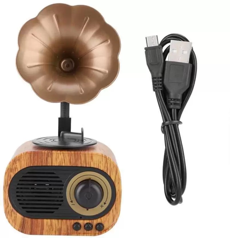 mini gramofon malý radio retro design styl dřevěné