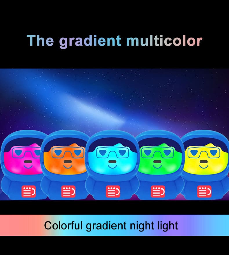 reproduktor bluetooth led gradient osvětlení astronaut mini