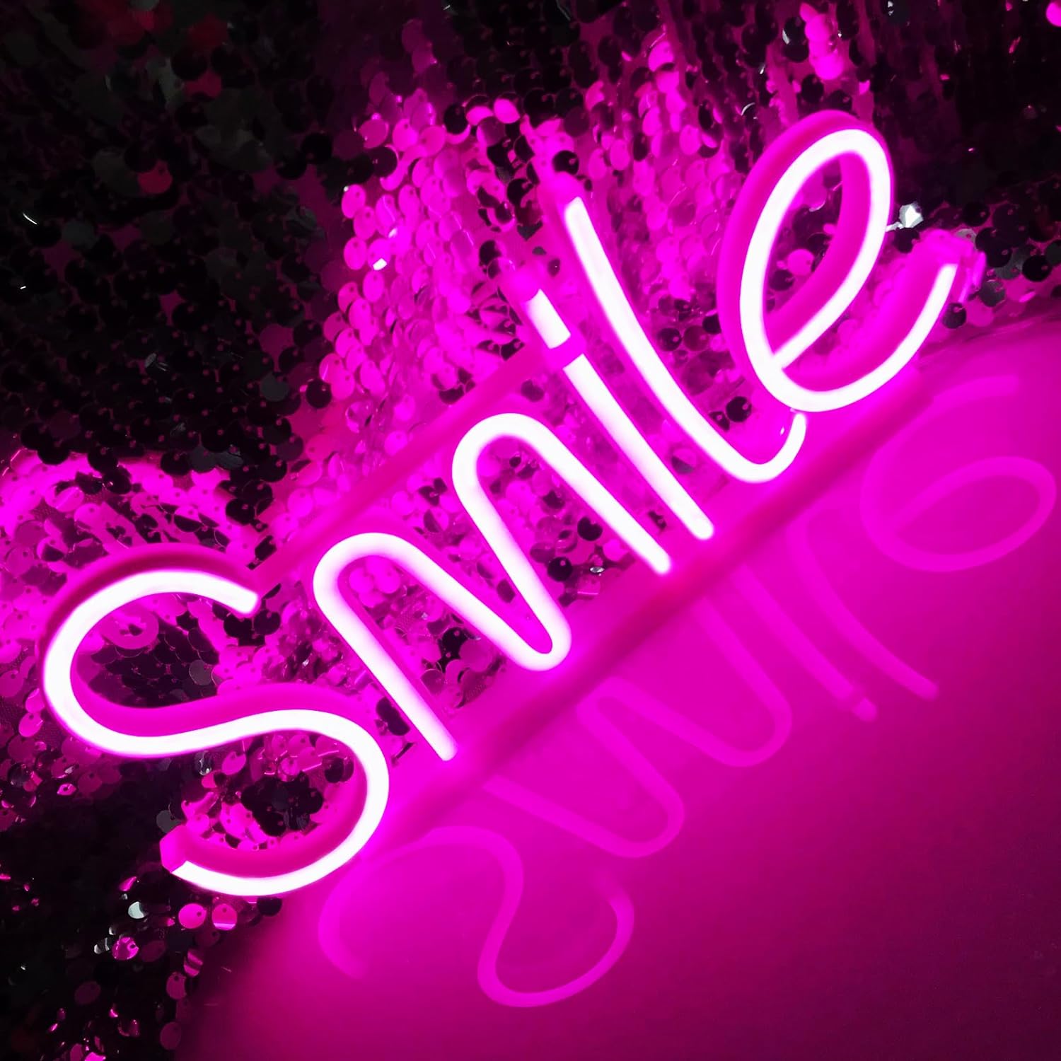 SMILE světelný napis LED na zeď visací