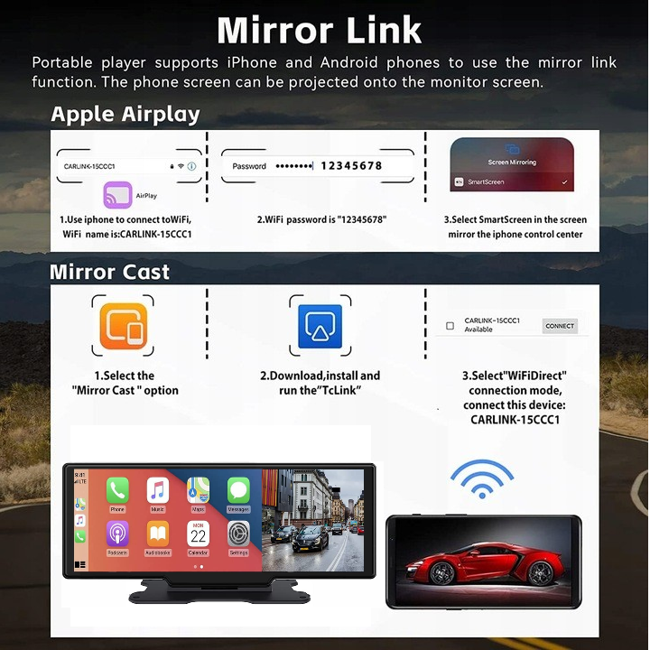 Podpora AirPlay a Mirror Link