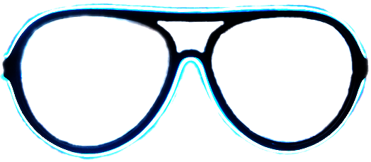 Neonové brýle - Bílé