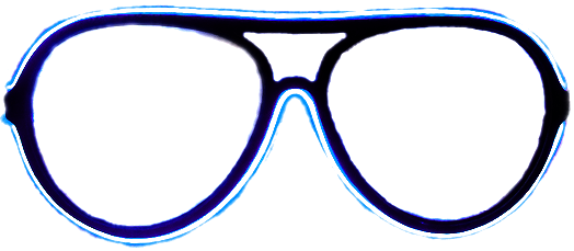 Neonové brýle - Modré